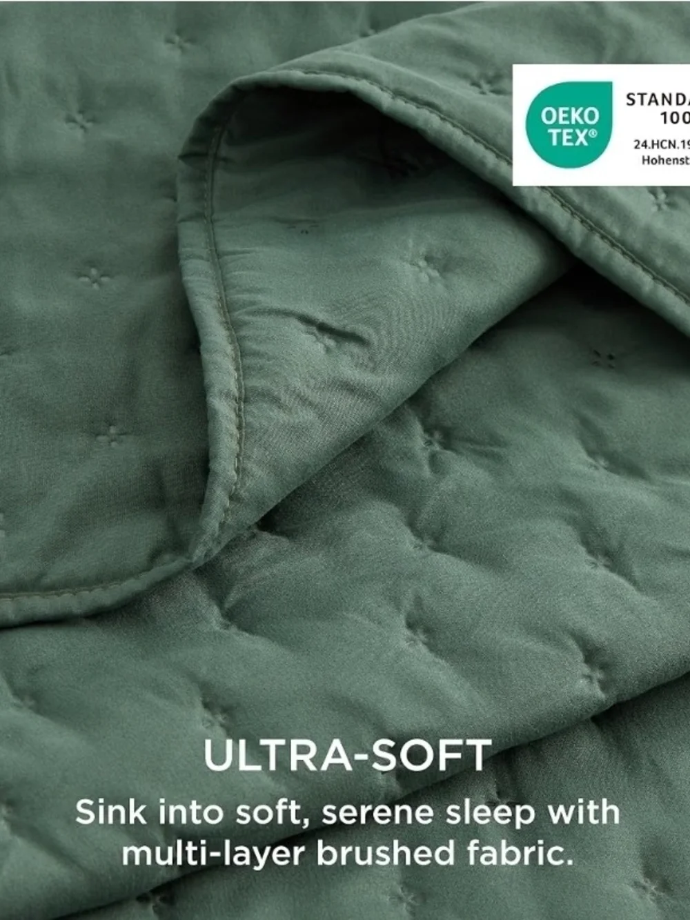 Bedsure Cal King Quilt Bedspread, Thin Comforter, Dark Green Coverlet All-Season
